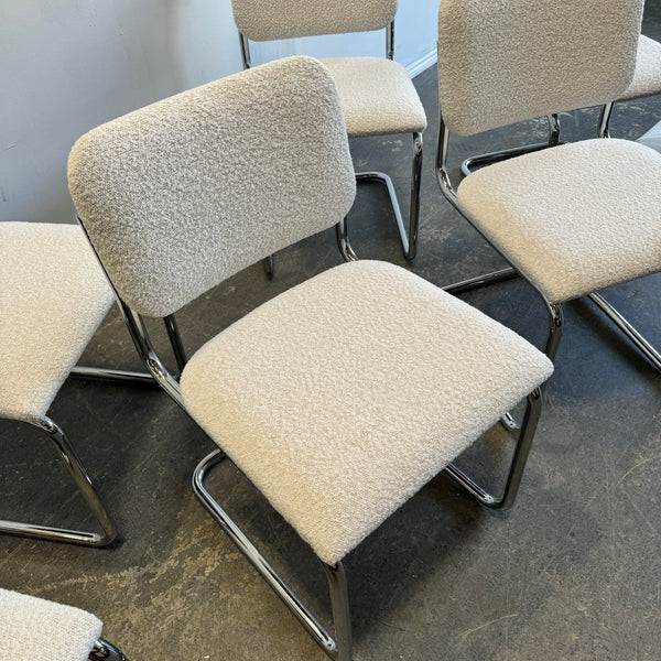 Brand New! Knoll Cesca set of 6 boucle dining chairs