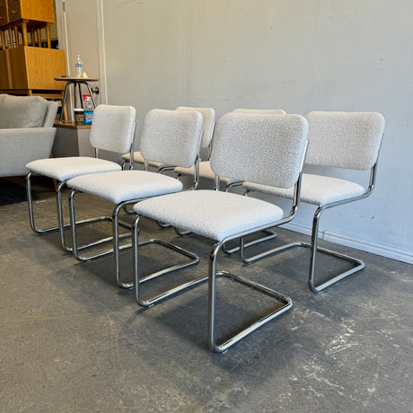 Brand New! Knoll Cesca set of 6 boucle dining chairs