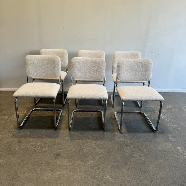 Brand New! Knoll Cesca set of 6 boucle dining chairs
