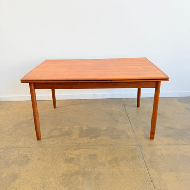 Danish Modern Teak Expandable Dining Table (Refinished)