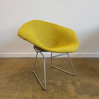 Knoll® Bertoia Diamond Lounge Chair- Full Cover  (Luum Yellow Tweed Fabric)