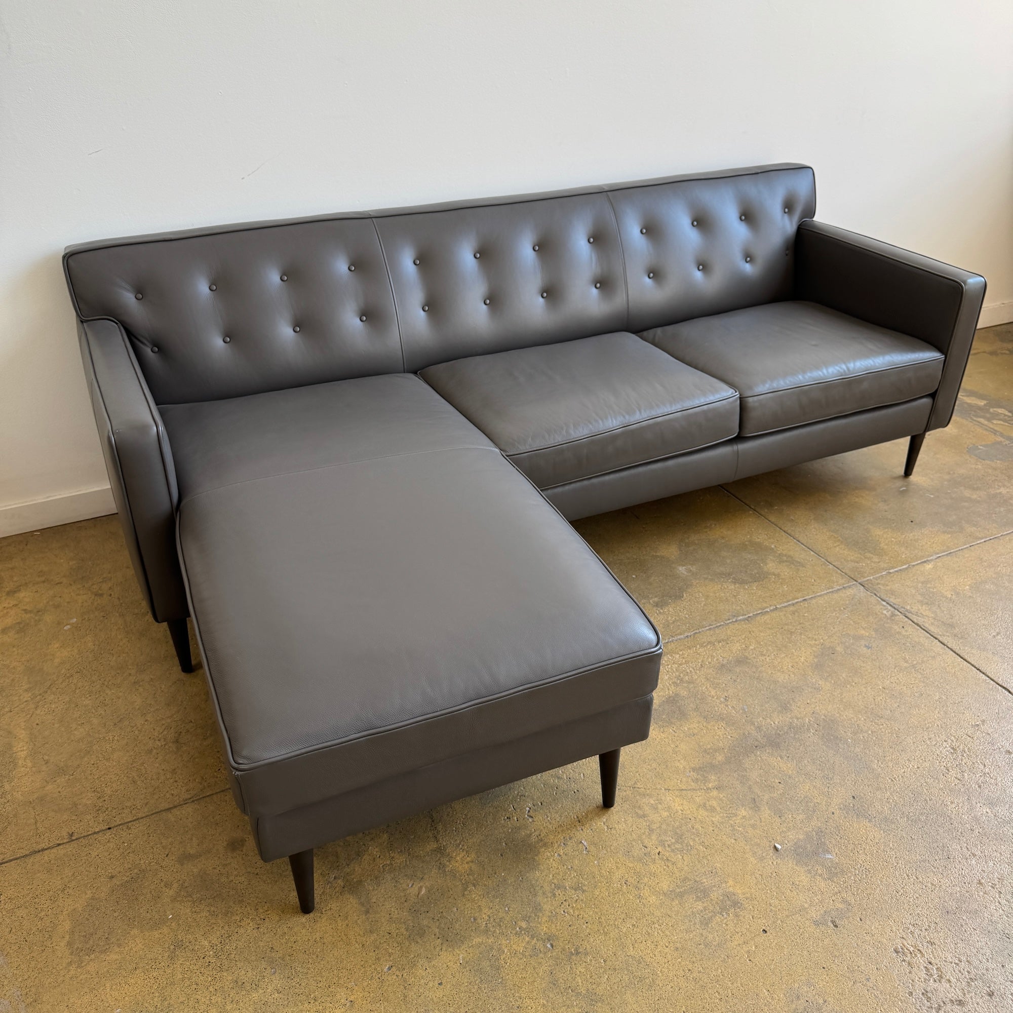 Room and Board Reese Leather Sectional Sofa
