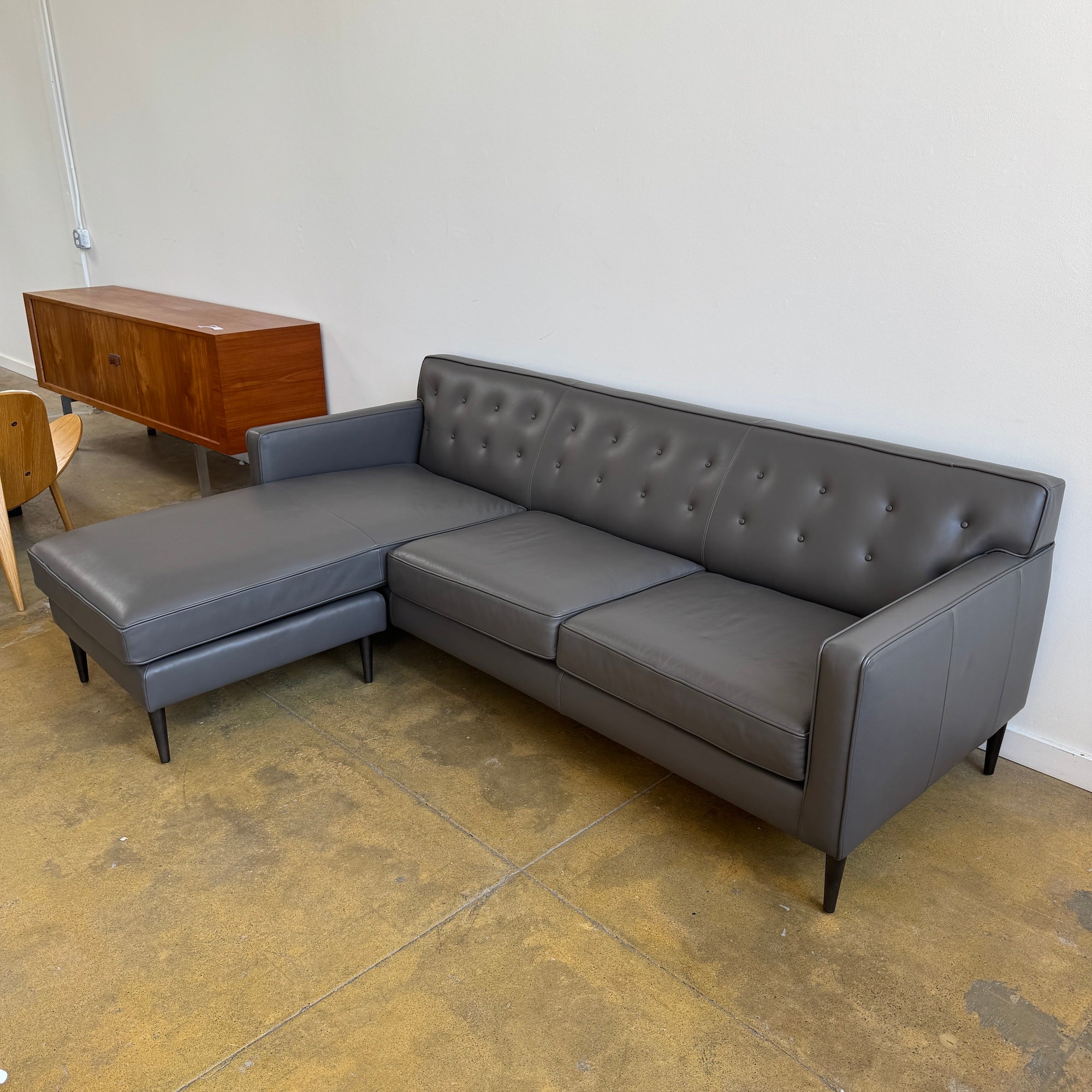 Room and Board Reese Leather Sectional Sofa