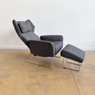 Swedese Select Recliner lounge chair & Ottoman by Roger Persson