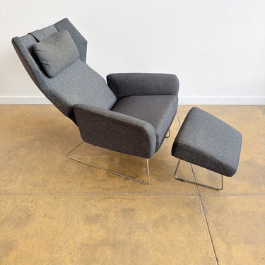 Swedese Select Recliner lounge chair & Ottoman by Roger Persson