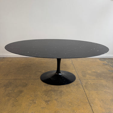 Knoll® Saarinen Oval 78' Nero Marquina  Dining Table