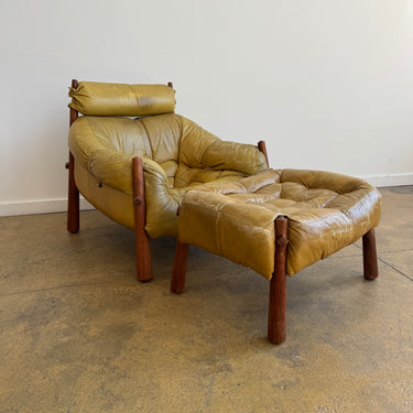 Rare! Percival Lafer MP-81 Lounge Chair and Ottoman 1970s