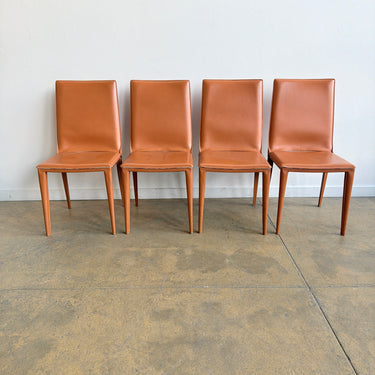 Frag Italian Bottega Leather Dining Chair - Set of 4