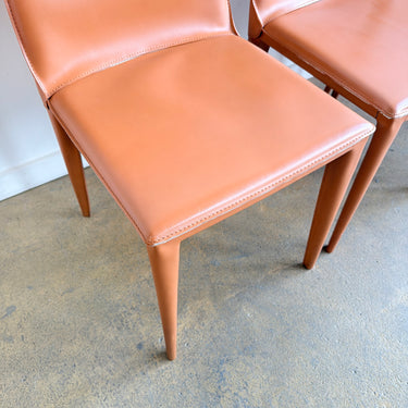 Frag Italian Bottega Leather Dining Chair - Set of 4