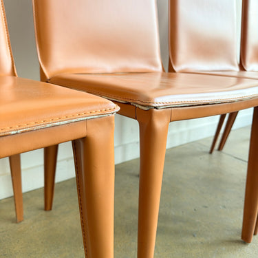 Frag Italian Bottega Leather Dining Chair - Set of 4