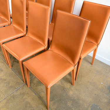 Frag Italian Bottega Leather Dining Chair - Set of 8
