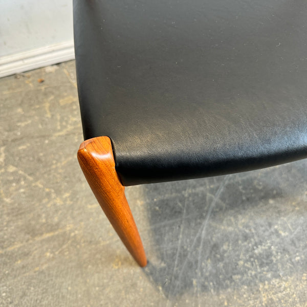Danish Modern Niels Moller Model 78 Side Chair with Leather Seat