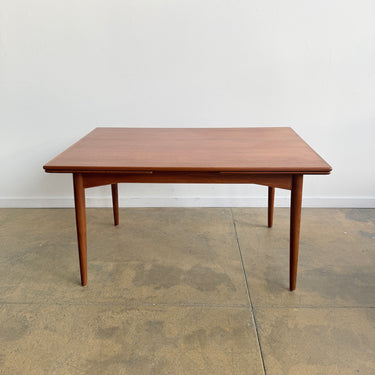 Danish Modern Teak Expandable Dining Table (Refinished)