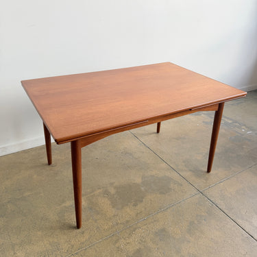 Danish Modern Teak Expandable Dining Table (Refinished)
