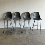 Authentic! Herman Miller Eames Molded Plastic Barstools (Gray)
