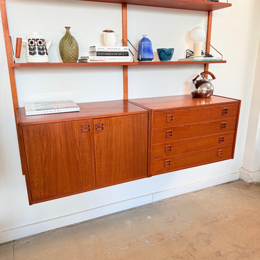 Danish Modern Poul Cadovius Teak Modular Wall Unit Shelving