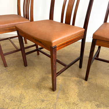 Vintage! Swedish Bertil Fridhagen for Bodafors 4 Rosewood Dining Chairs