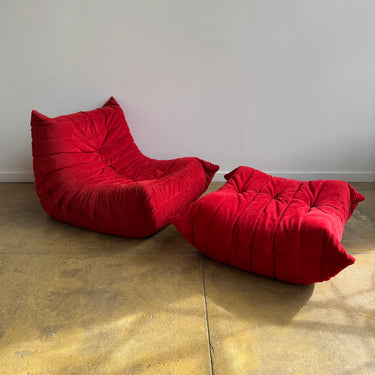 Authentic! Ligne Roset TOGO® Fireside Chair & Ottoman - Alcantara