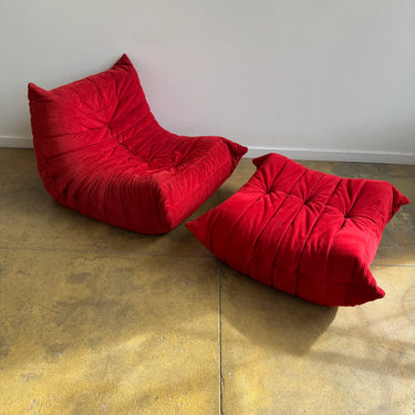Authentic! Ligne Roset TOGO® Fireside Chair & Ottoman - Alcantara
