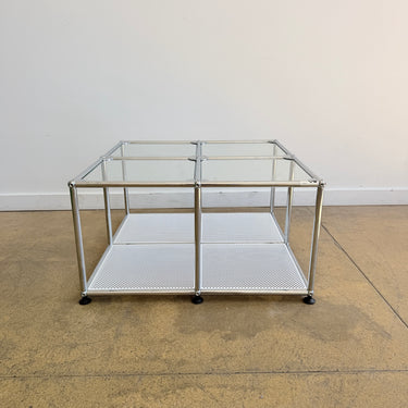 USM Haller Special Glass with Perforated Coffee Table