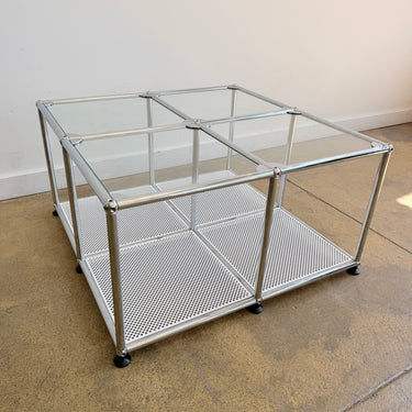 USM Haller Special Glass with Perforated Coffee Table