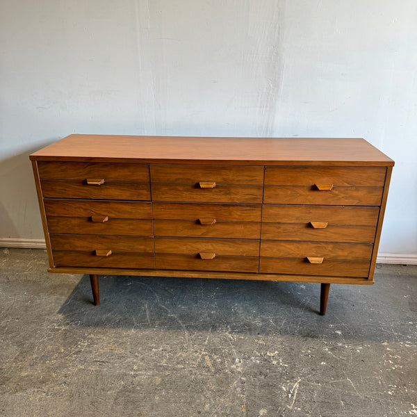 Mid Century Modern 9 drawer low dresser