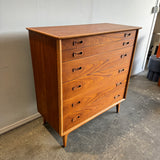 Vintage Mid Century Modern Teak Tall Dresser