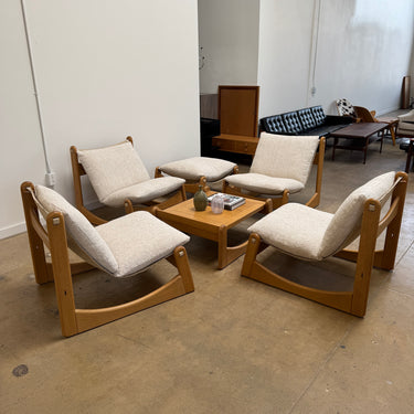 Vintage Carl Straub Brutalist Style Living room set  (New Upholstery)