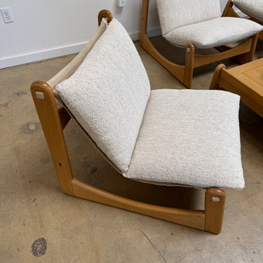 Vintage Carl Straub Brutalist Style Living room set  (New Upholstery)