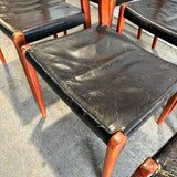 Vintage Danish "Set of 6" Moller Model 71 Side Chair