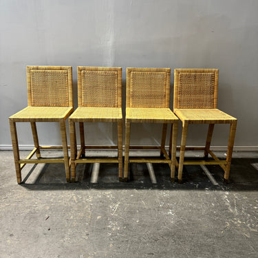 Serena and Lily Set of 4 Balboa Rattan Counter Stools