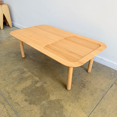 Poppin Oakwood Rectangle Coffee Table