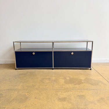 USM Haller 2X2 Media Console 22' - Steel Blue