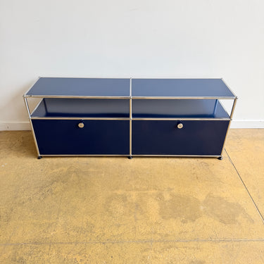 USM Haller 2X2 Media Console 22' - Steel Blue