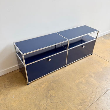USM Haller 2X2 Media Console 22' - Steel Blue