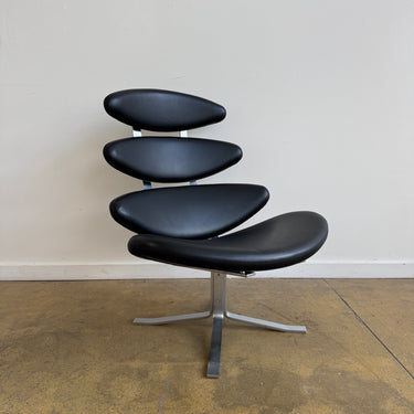 Fredericia Corona Swivel Lounge Chair by Poul Volther (Two Available)
