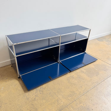 USM Haller 2X2 Media Console 22' - Steel Blue