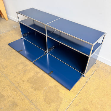 USM Haller 2X2 Media Console 22' - Steel Blue
