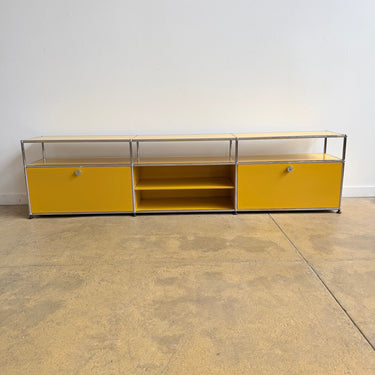 USM Haller 3X2 Long Media Console - Golden Yellow