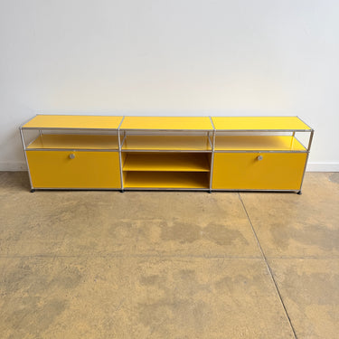 USM Haller 3X2 Long Media Console - Golden Yellow