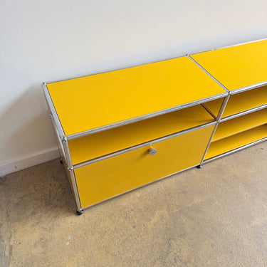 USM Haller 3X2 Long Media Console - Golden Yellow