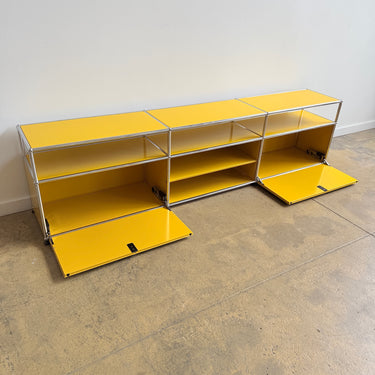 USM Haller 3X2 Long Media Console - Golden Yellow