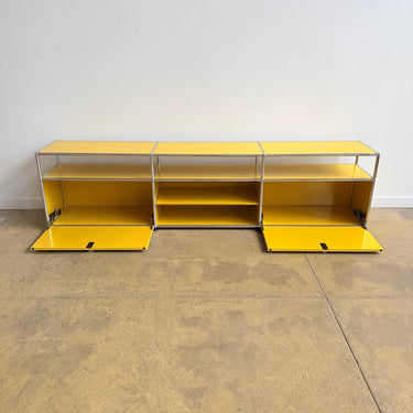 USM Haller 3X2 Long Media Console - Golden Yellow
