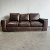 Arhaus Leather Sofa