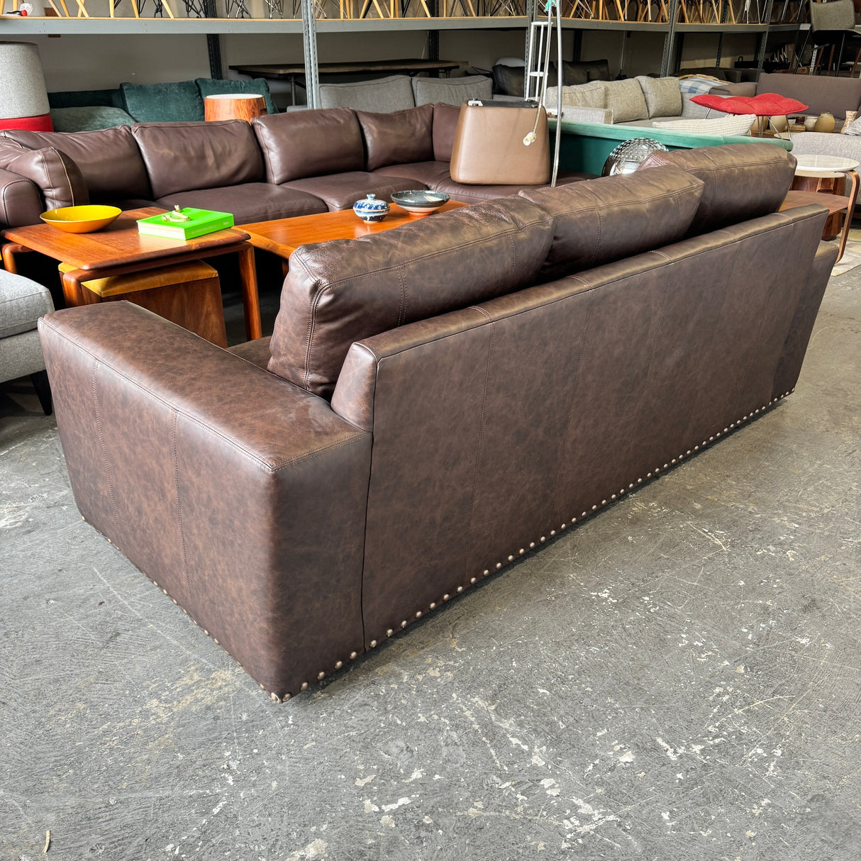 Arhaus Leather Sofa