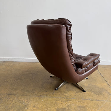 Vintage Sam Larsson Swivel Leather Armchair for DUX, 1970s (Two available)