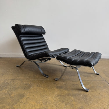 Rare! Ari Lounge Chair and Ottoman by Arne Norell Sweden