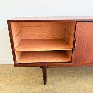 Danish Modern Sideboard with Sliding Doors and 5 Drawer