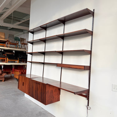 Danish Modern Kai Kristiansen Rosewood FM Reolsystem 3-Bay Wall Unit with Desk