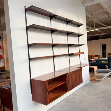 Danish Modern Kai Kristiansen Rosewood FM Reolsystem 3-Bay Wall Unit with Desk